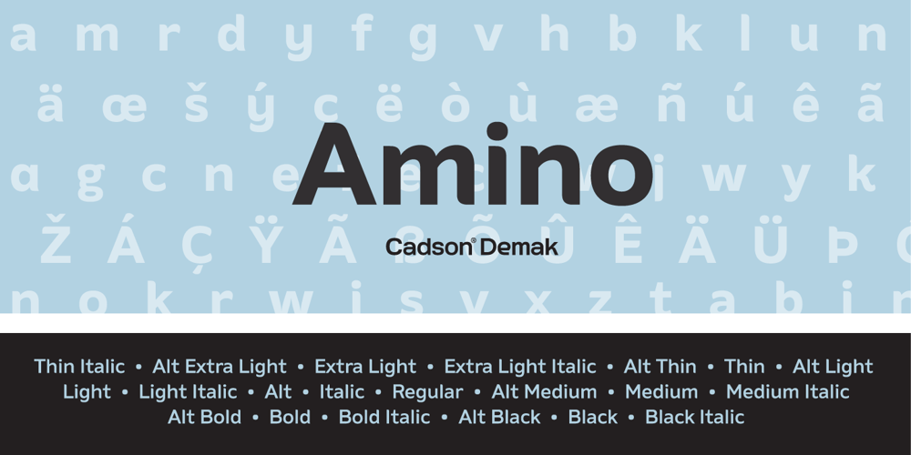 Amino font