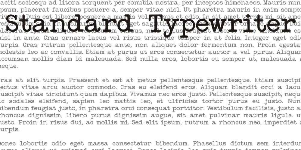 Standard Typewriter font