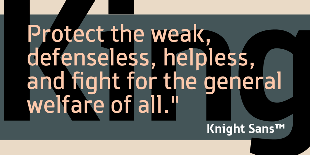 Knight Sans font