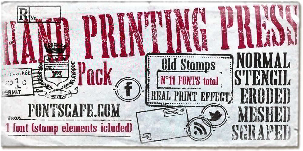 Hand Printing Press font