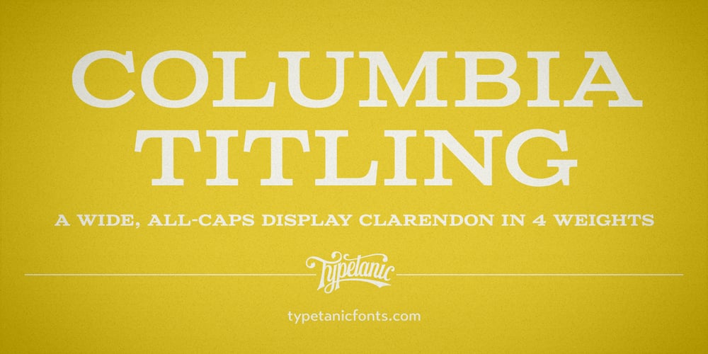 Columbia Titling font