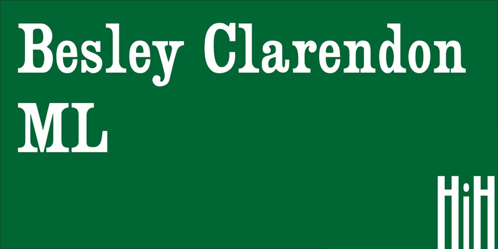 Besley Clarendon font