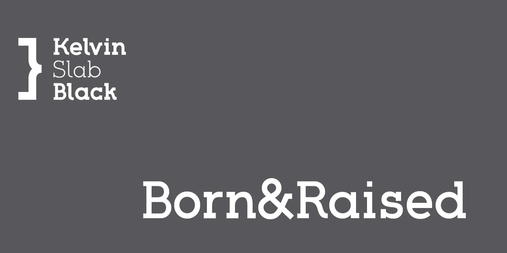 Kelvin Slab font