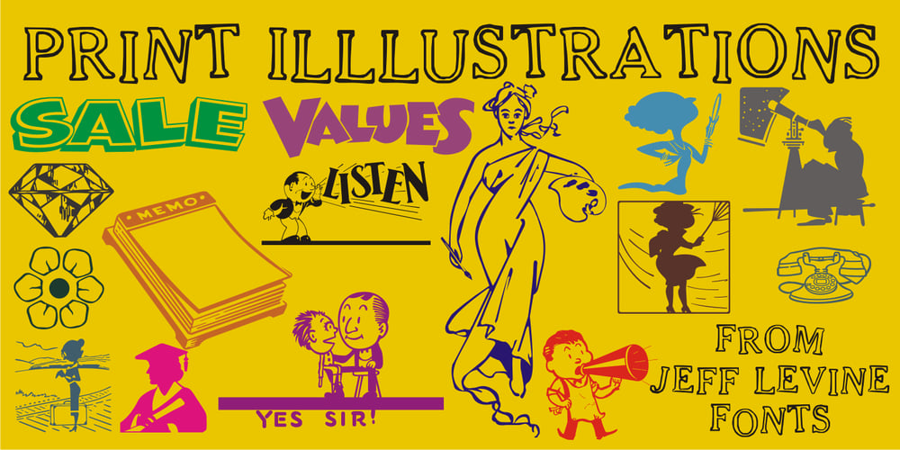 Print Illustrations JNL font