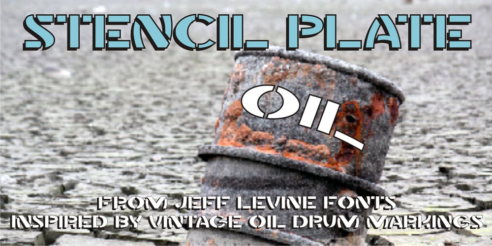 Stencil Plate JNL font