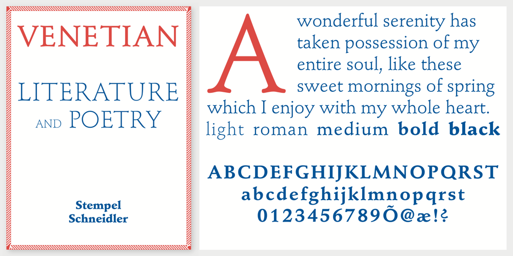 Stempel Schneidler LT font