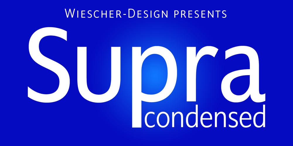 Supra Condensed font
