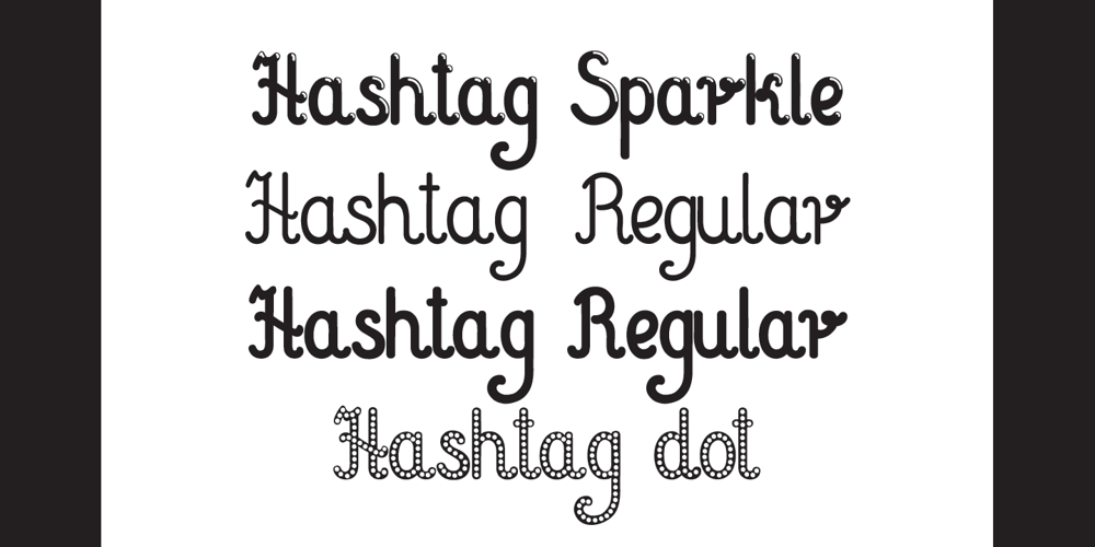 Hashtag font