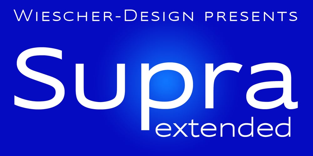 Supra Extended font