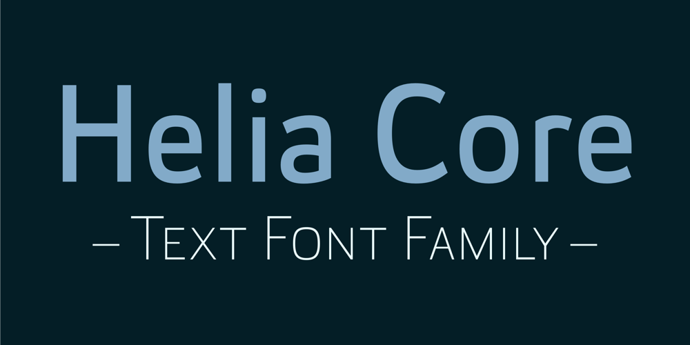 Helia Core font