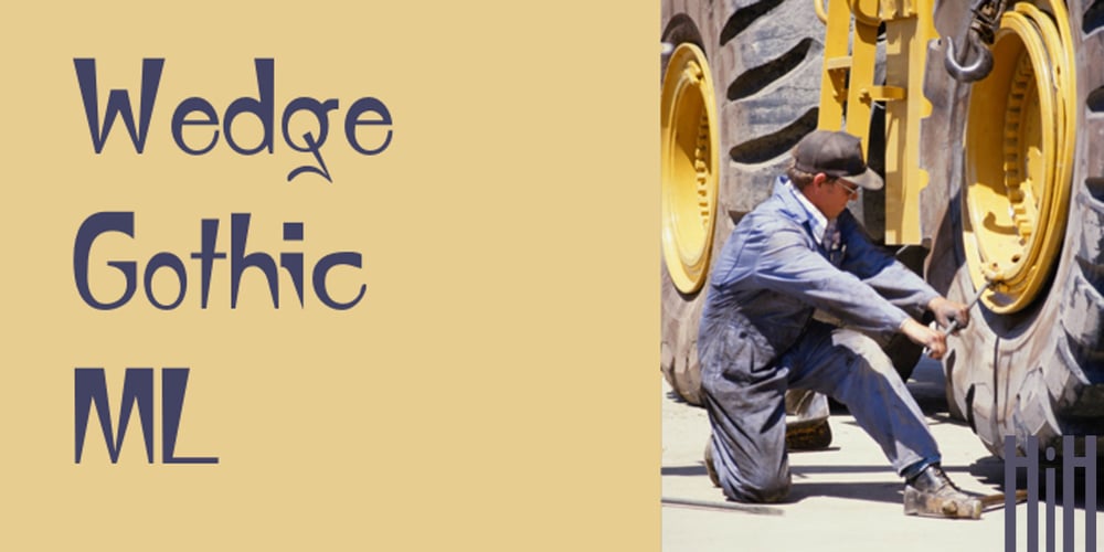 Wedge Gothic font