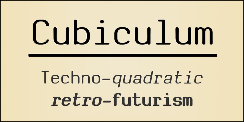 Cubiculum font