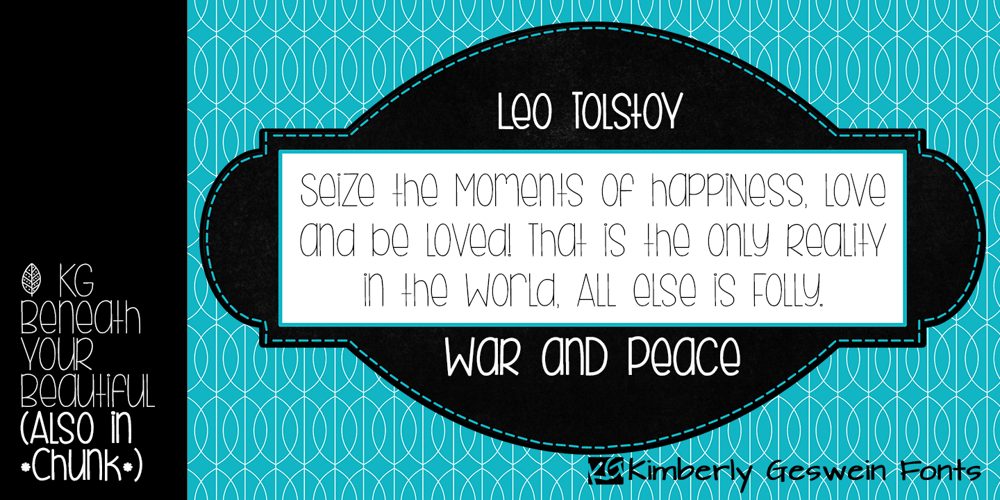 KG Beneath Your Beautiful font