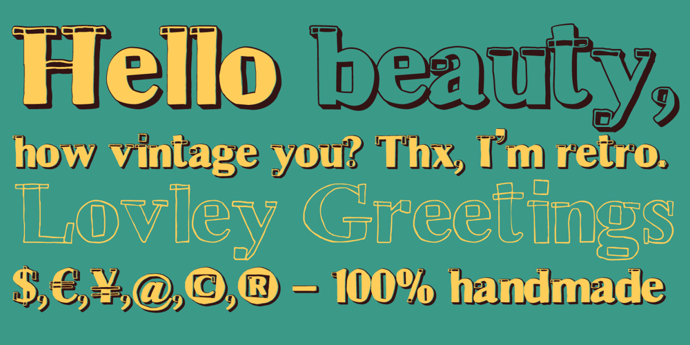 Hand Retro Sketch Times font