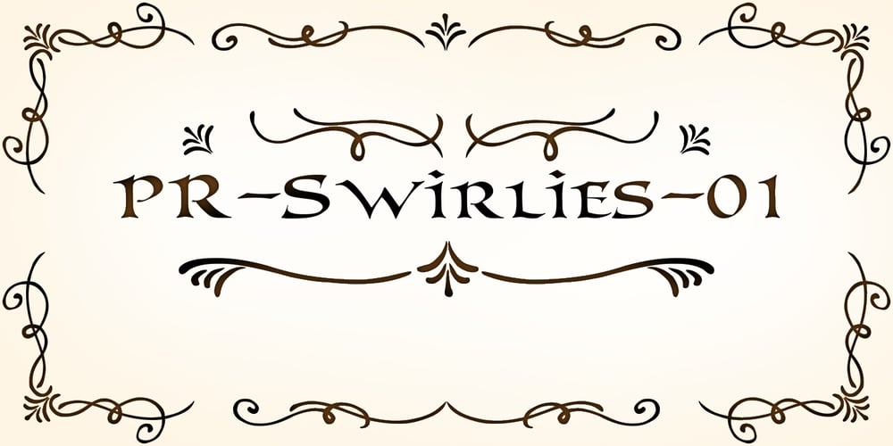 PR Swirlies 01 font