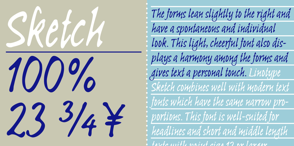 Linotype Sketch font