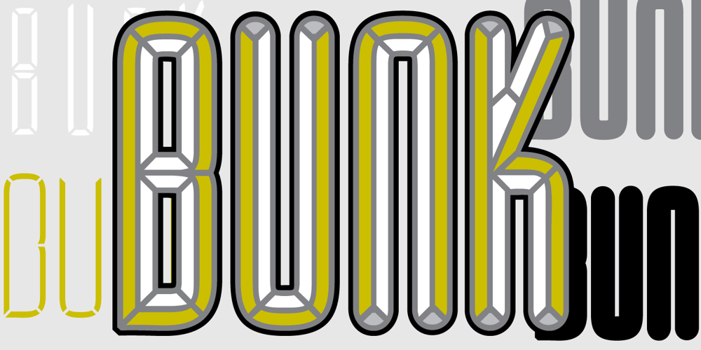BUNK font