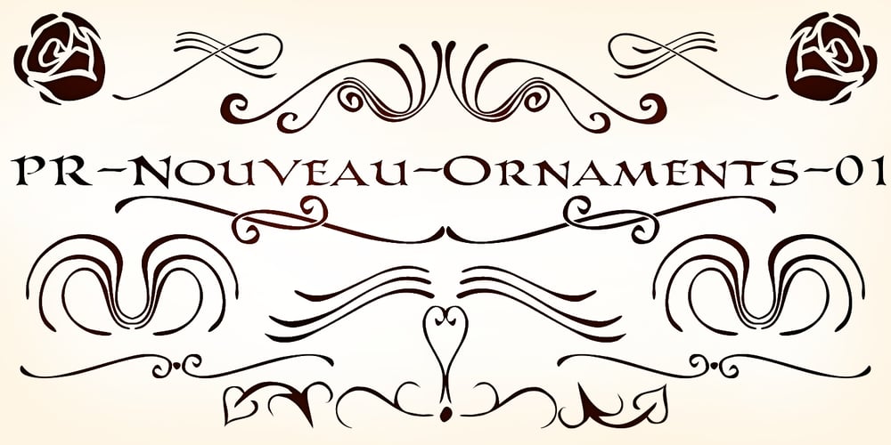 PR Nouveau Ornaments 01 font