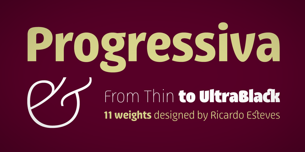 Progressiva font