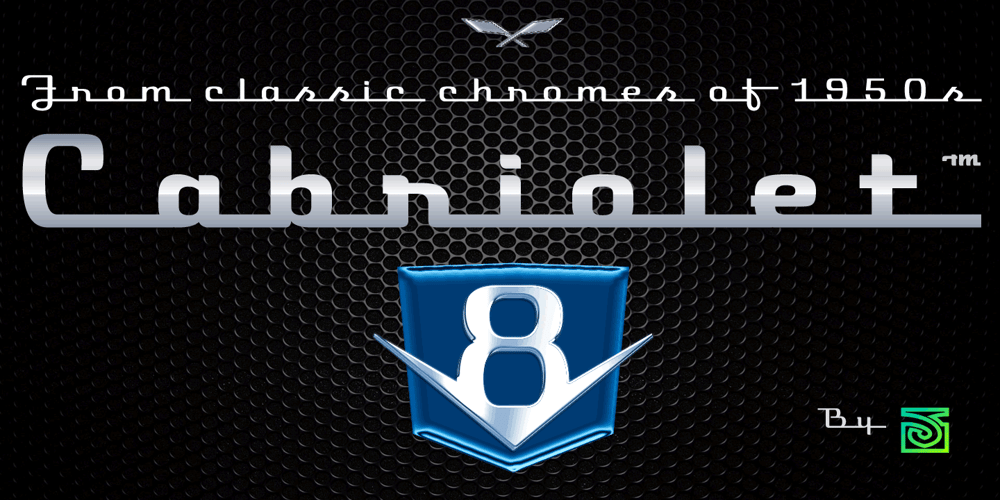 Cabriolet V8 font