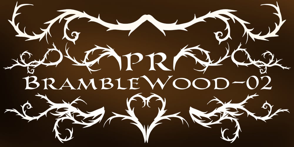 PR Bramble Wood 2 font