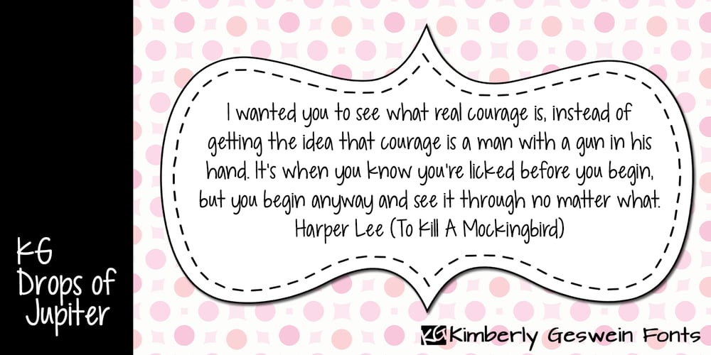 KG Drops Of Jupiter font