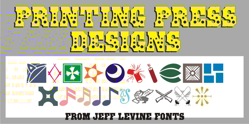 Printing Press Designs JNL font