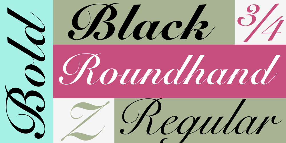Roundhand BT font