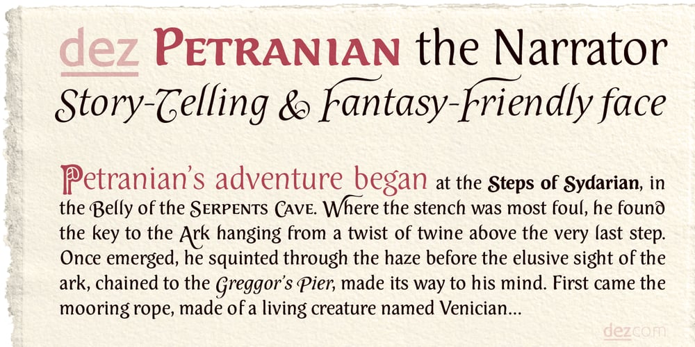 Dez Petranian font