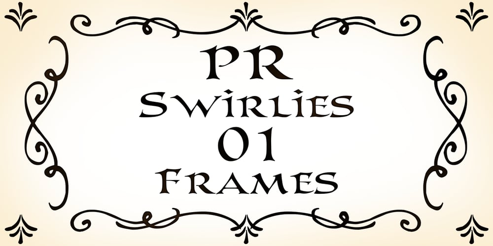 PR Swirlies 01 Frames font