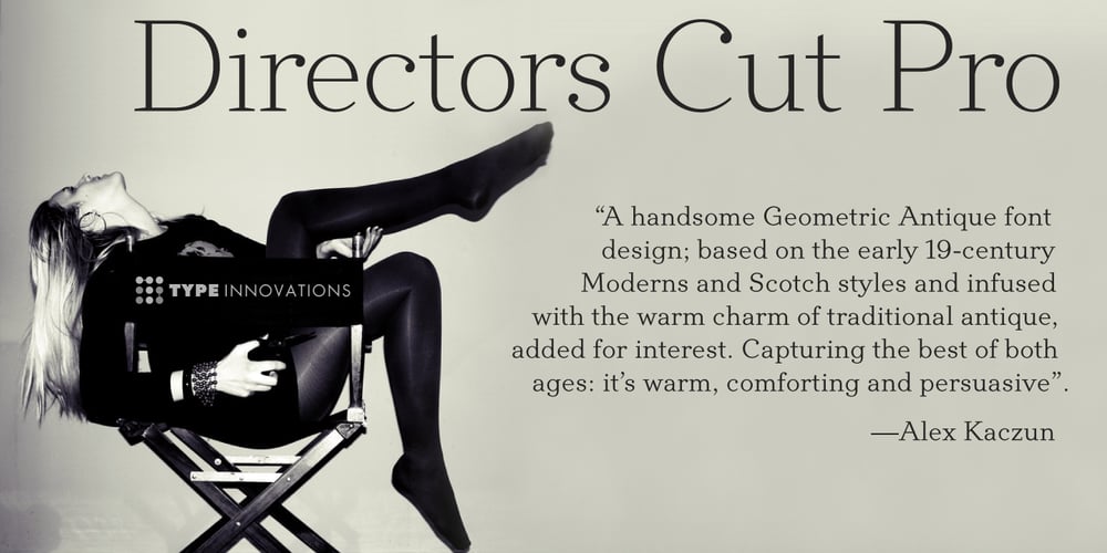 Directors Cut Pro font