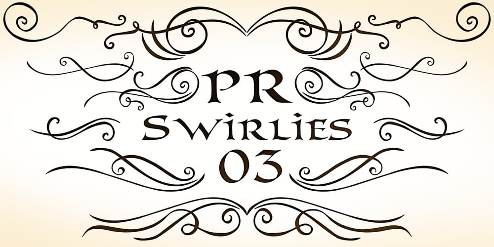 PR Swirlies 03 font