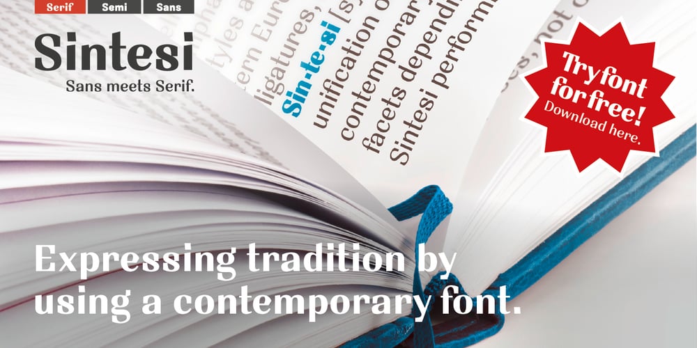 Sintesi Serif font