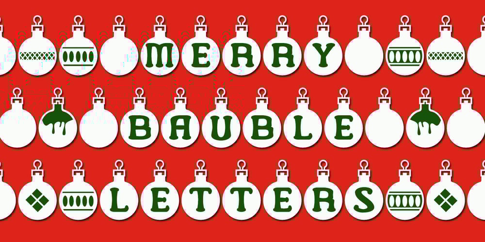 Merry Bauble Letters font