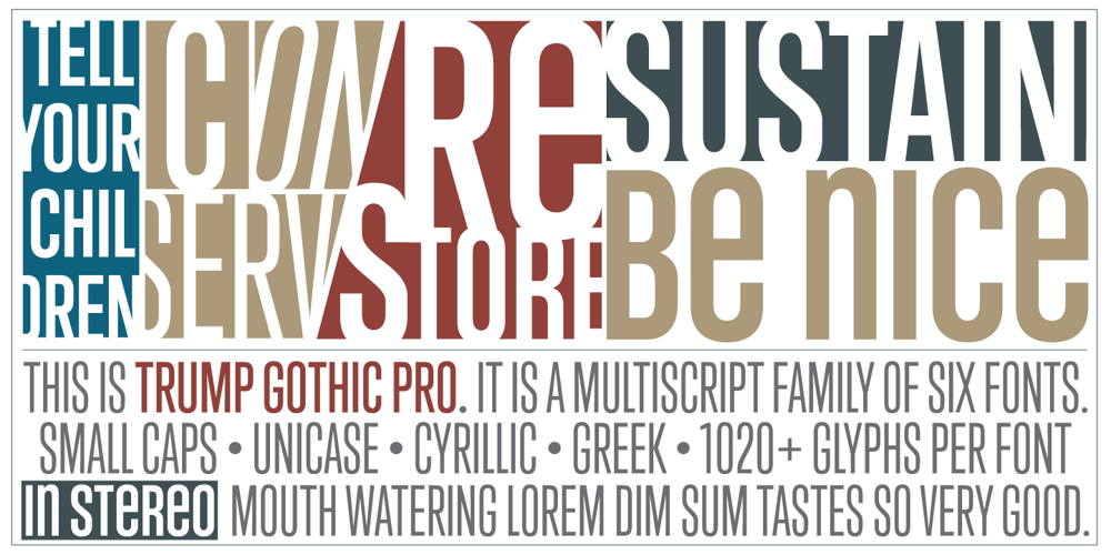 Trump Gothic Pro font