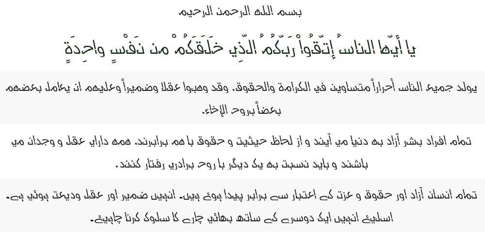 Raqmi Monoshape font