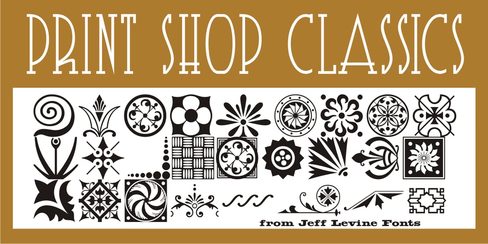 Print Shop Classics JNL font