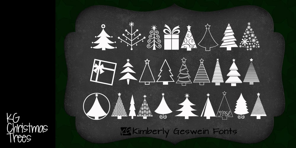 KG Christmas Trees font