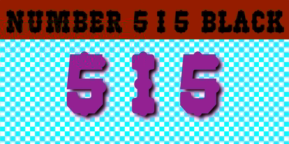 Number 515 font