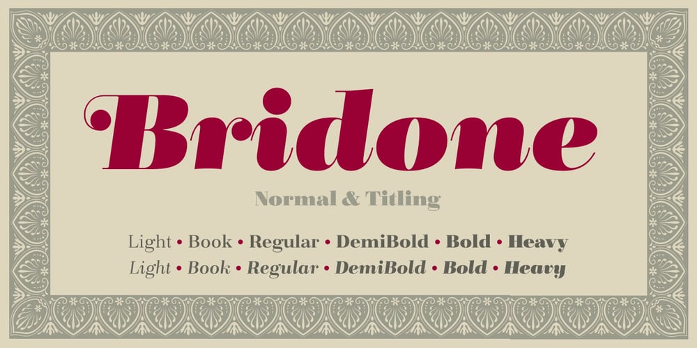 Bridone font