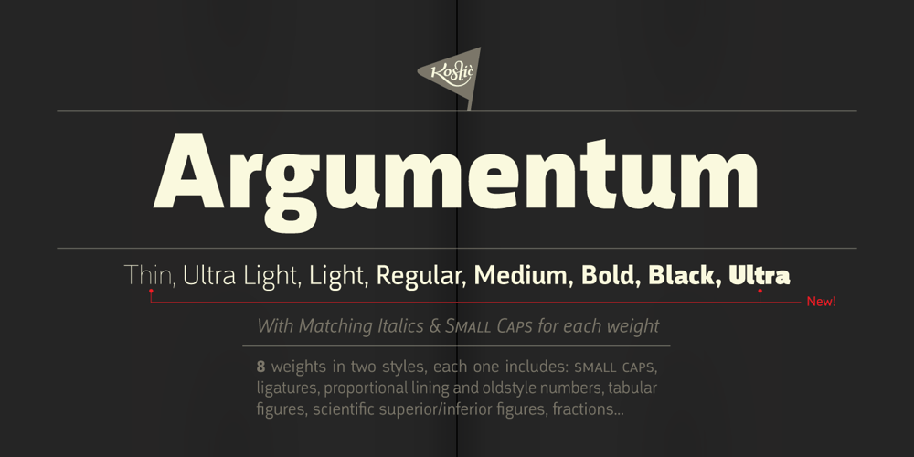 Argumentum font