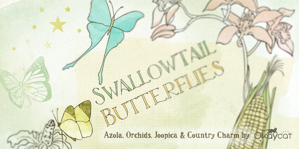 Swallowtail Butterflies font
