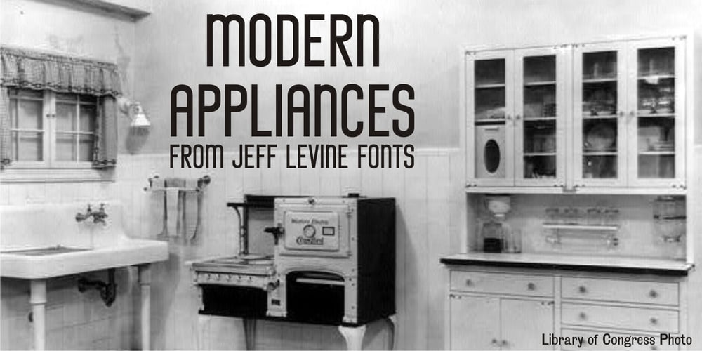 Modern Appliances JNL font