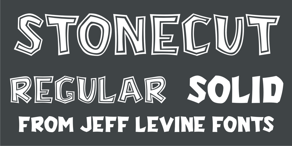 Stonecut JNL font