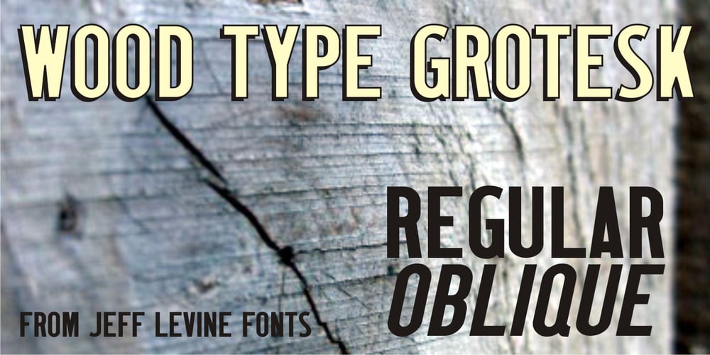 Wood Type Grotesk JNL font