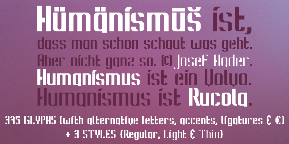 Konstructa Humana Stencil font