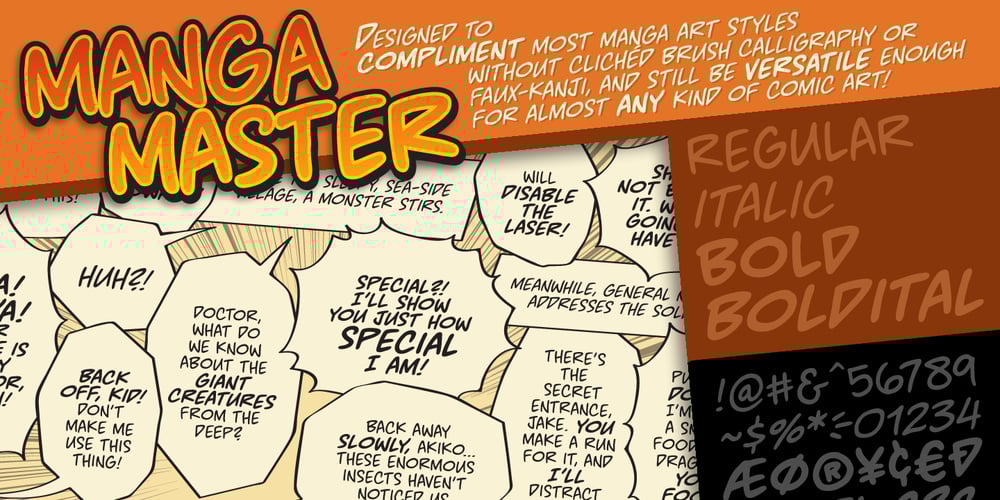 MangaMaster BB font