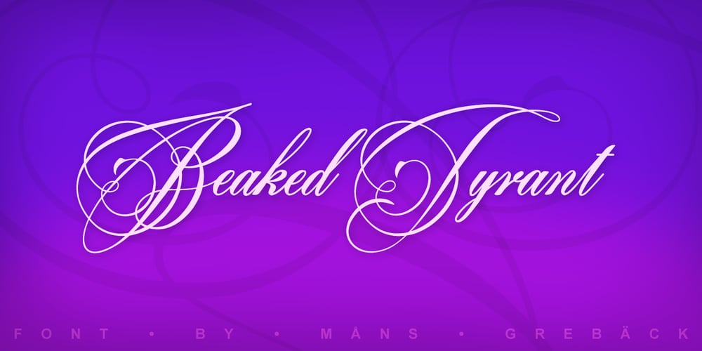 Beaked Tyrant font