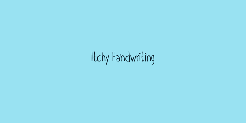 Itchy Handwriting font