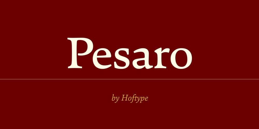 Pesaro font